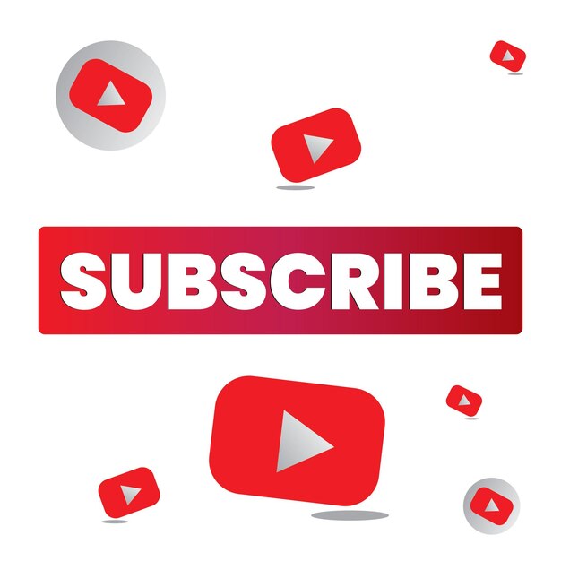 Free vector youtube player icon with flat design