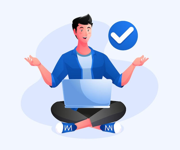 freelancers work casually by using a laptop