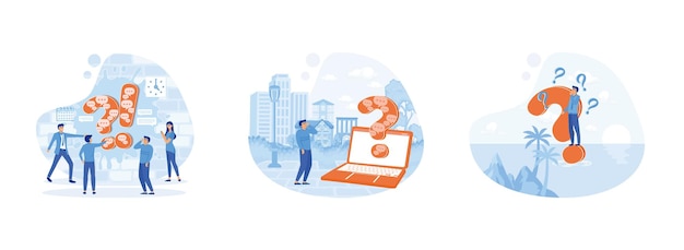 Frequently Asked Questions FAQ Person asking question Thinking or solving problem