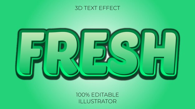 Fresh 3d Text Effect