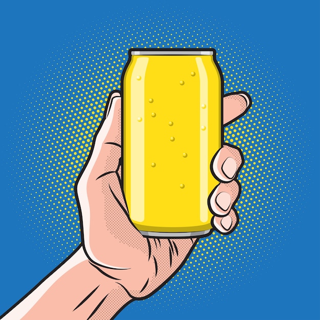 Fresh Drink Can in Hand