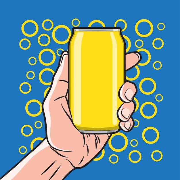 Fresh Drink Can in Hand
