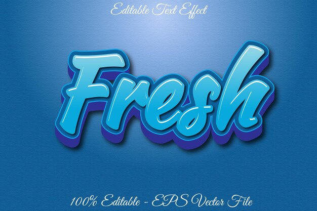 FRESH editable text effect 3d emboss style design