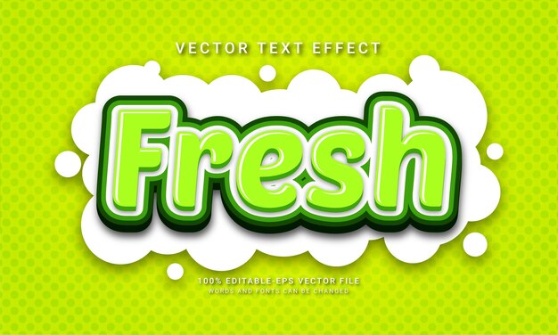 fresh editable text effect with natural green color theme