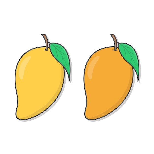 fresh mango icon illustration
