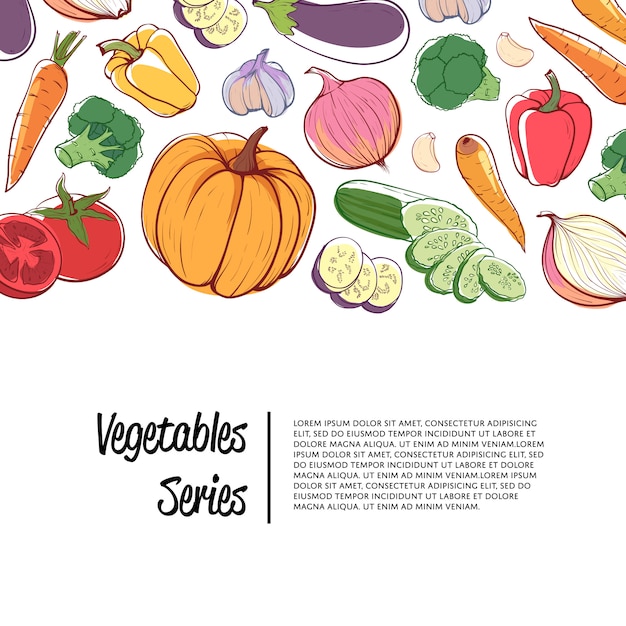 Fresh organic vegetables supermarket advertising