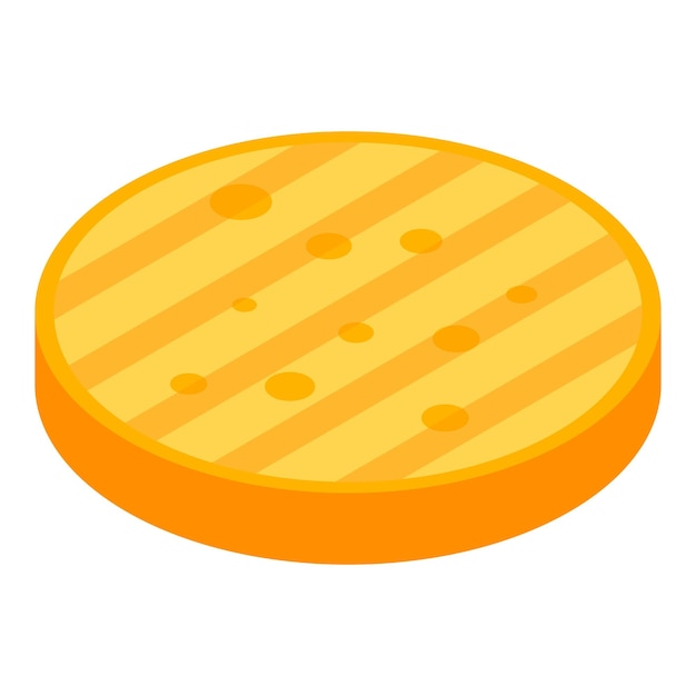 Fried bun icon Isometric of fried bun vector icon for web design isolated on white background