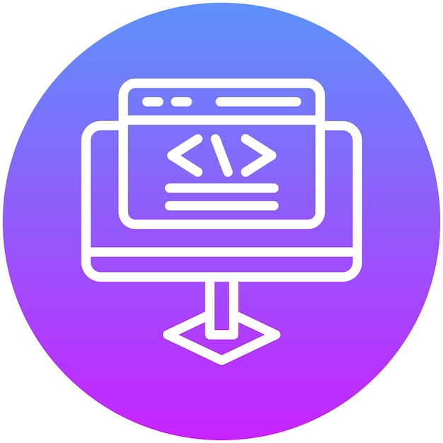 Front End Development vector icon illustration of No Code iconset