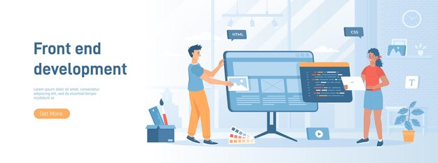 Front end development Website interface front end developer web page design user experience Fla
