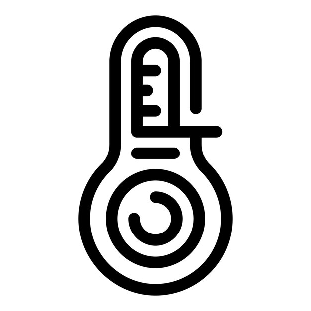 Frozen ice rink temperature icon outline vector Cold icehouse sensor