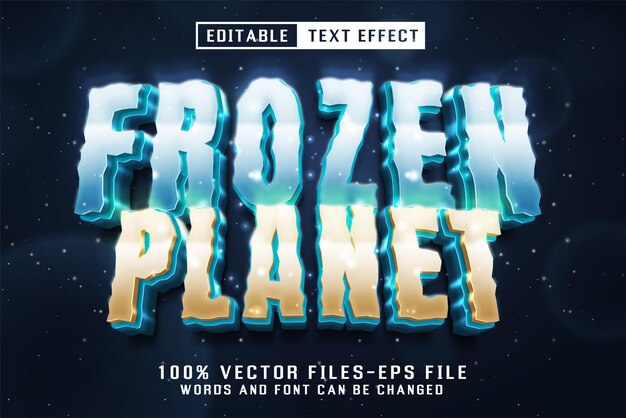 Frozen Planet 3d Text Editable Text Effect