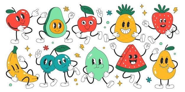 Fruit Cartoon Characters