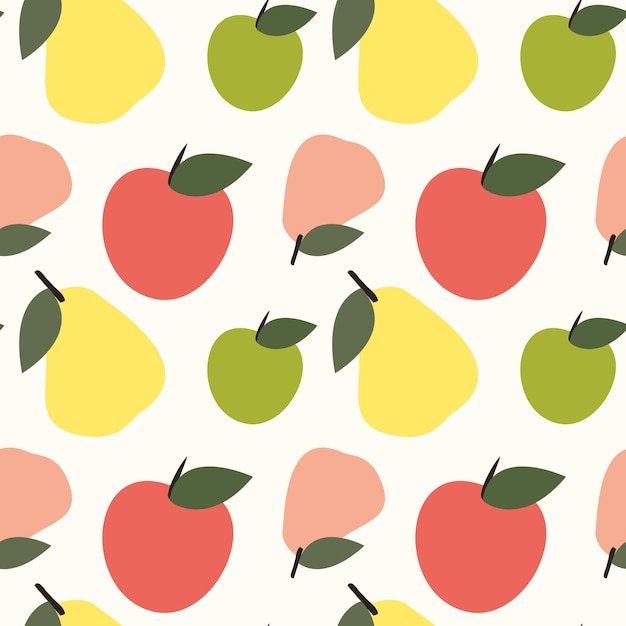 Fruits seamless pattern for the background A collection of fruits for banners textiles wallpaper