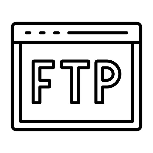 Ftp Protocol Line Illustration