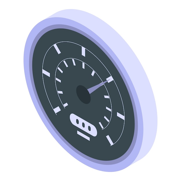 Fuel gauge icon Isometric of fuel gauge vector icon for web design isolated on white background