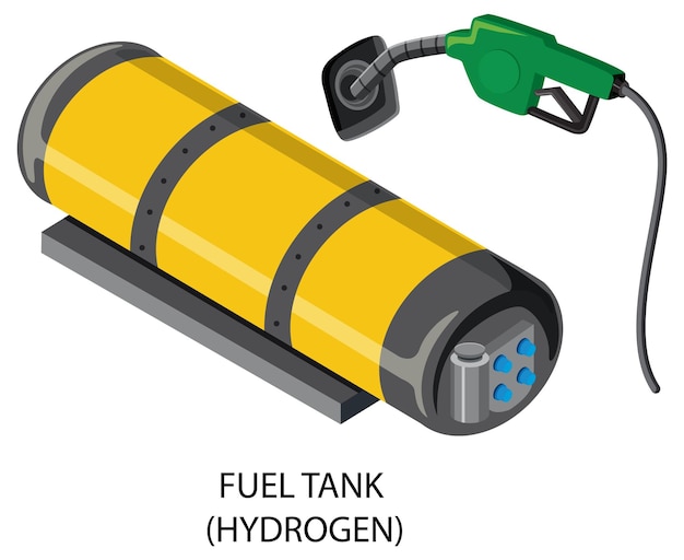 Fuel Tank Hydrogen Object Isolated