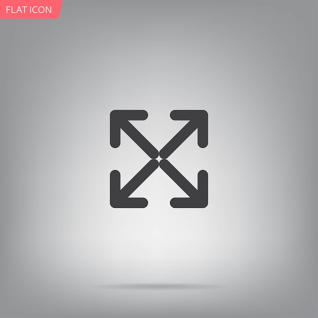 Full screen expand symbol Vector illustration on a gray background Eps 10
