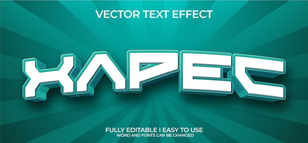 Fully Editable 3D Vector Text Effect