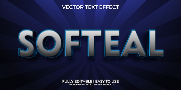 fully editable 3d vector text effect
