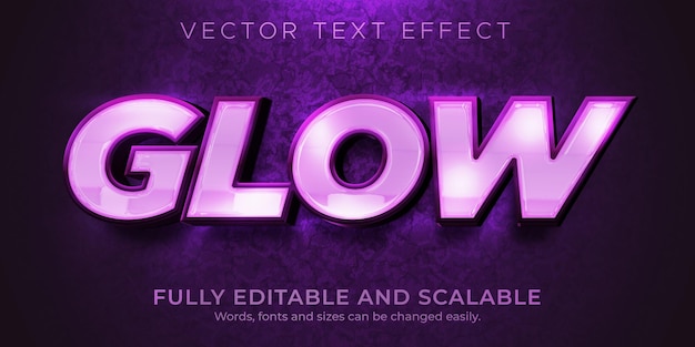 Fully editable and scalable text effect