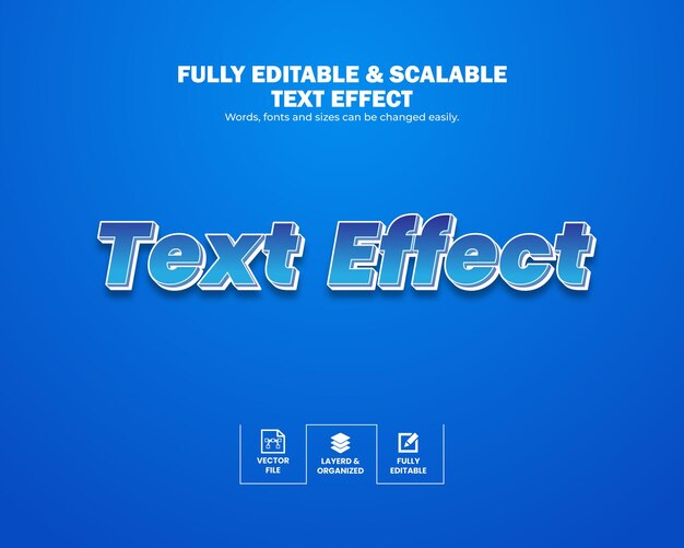 fully editable scalable and vector text effect
