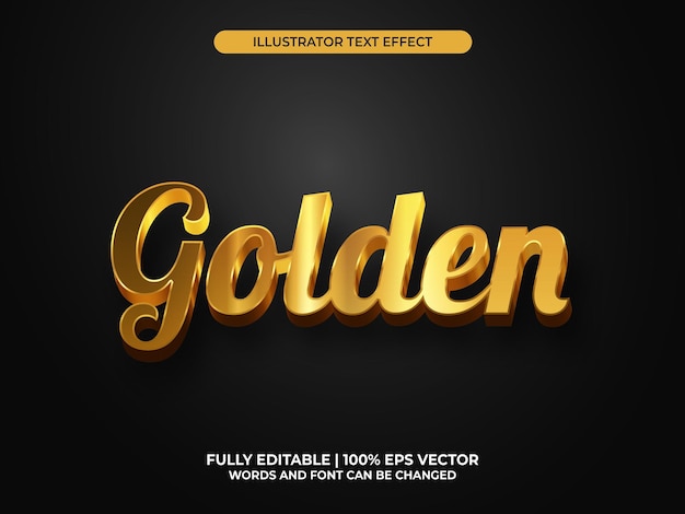 Fully Editable Text Effect Golden