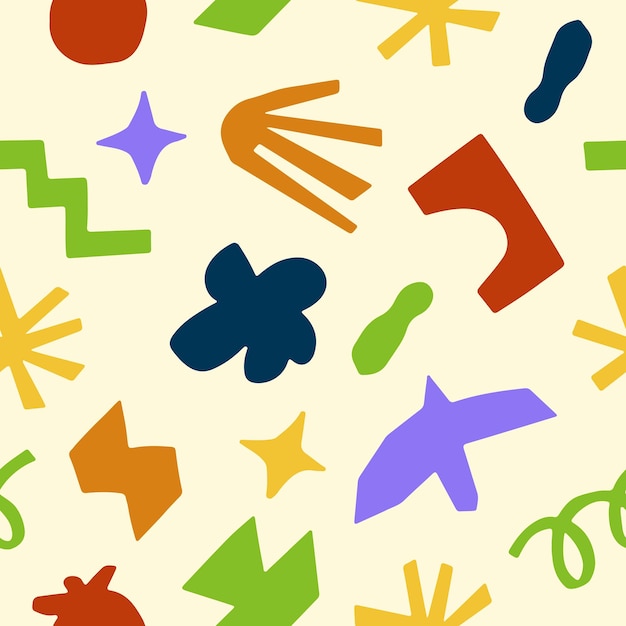 Fun colorful seamless pattern Creative abstract style art background for children