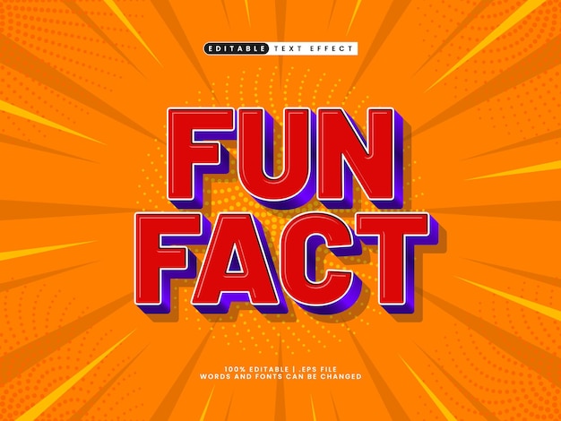 fun fact editable text effect