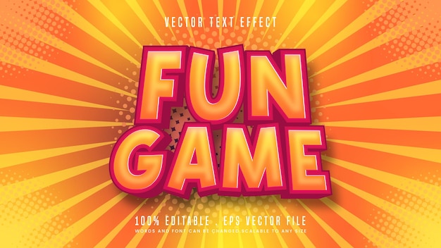 fun game 3d editable text effect font style