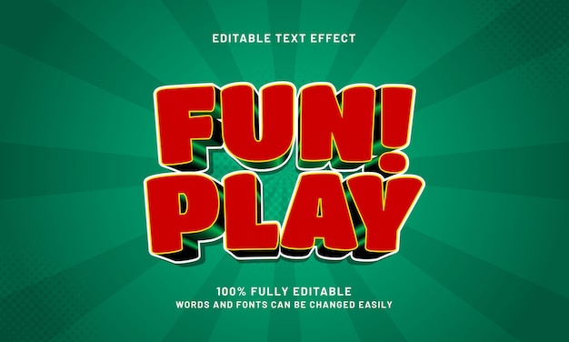 fun play editable text effects with a kids and game theme