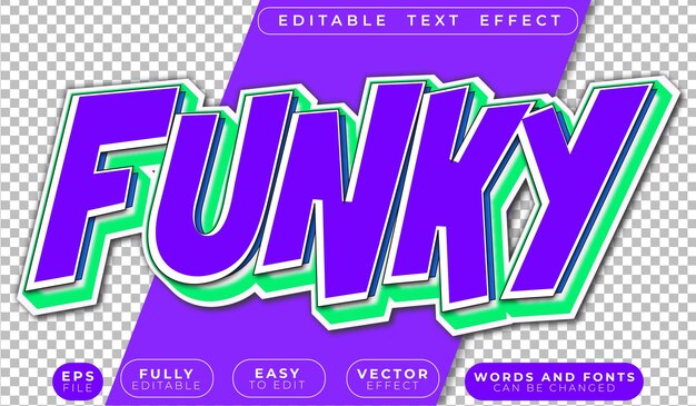 Funky Dope Dizzy Groovy Bold Purple Yellow Fully Editable Vector Text File