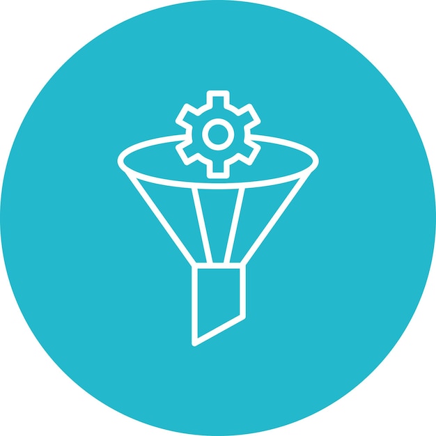 funnel icon vector image can be used for project management