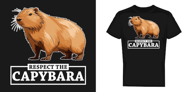 Funny Capybara animal loves vector t shirt design
