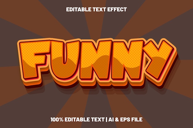 funny editable text effect cartoon style