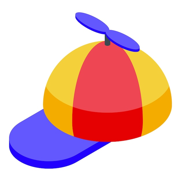 Funny hat with propeller is rotating and making noise
