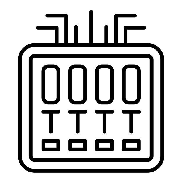 Fuse Box Vector Illustration Style