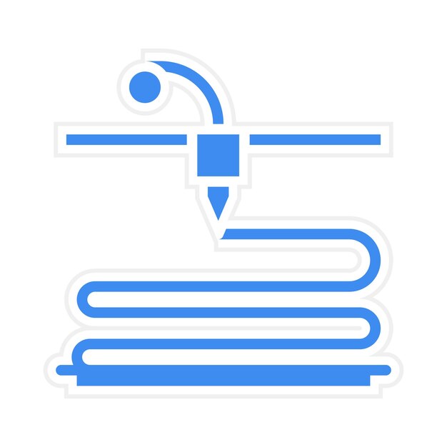 fused filament fabrication icon vector image can be used for additive maufacturing