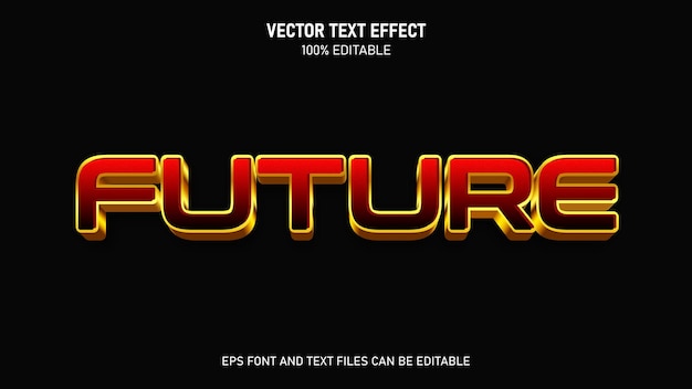 Future 3d gold style editable text effect