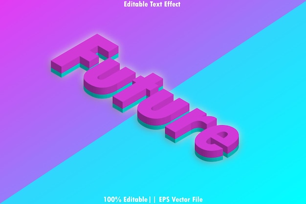 Future Editable Text Effect Emboos Style