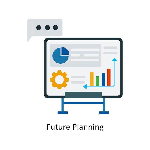 Future Planning Concept Flat Icon Style illustration