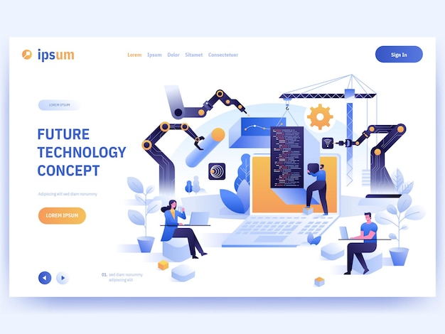 Future technology concept banner template