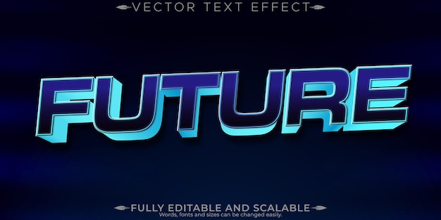 Future text effect editable robot and machine text style