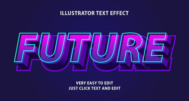 Future text effect, editable text