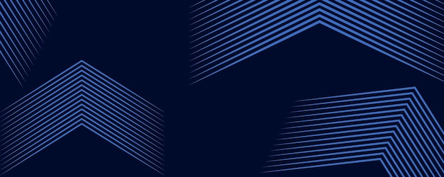 Futuristic abstract dark blue background Modern stripes curve line design elements