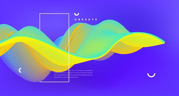Futuristic abstract particle wave background