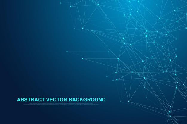 Futuristic abstract vector background blockchain technology deep web background peer to peer network