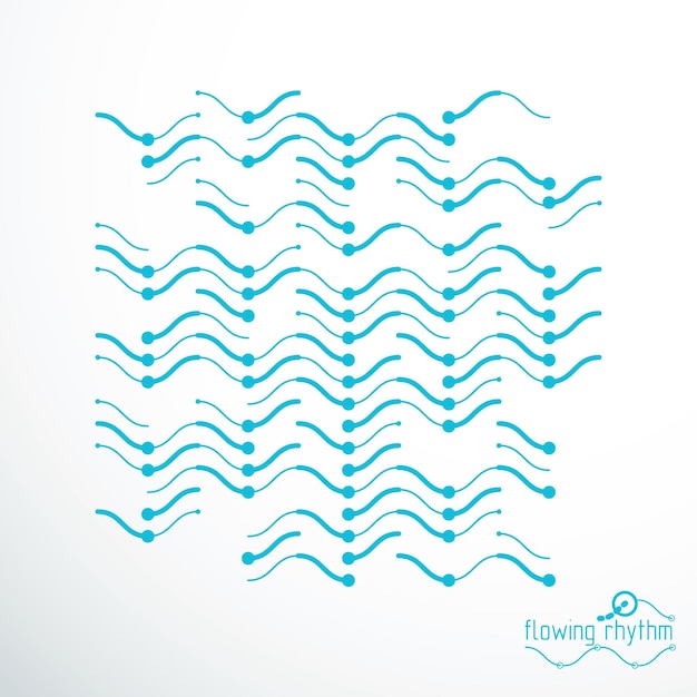 futuristic abstract vector technology background. abstract wavy lines pattern, art graphic illustration.