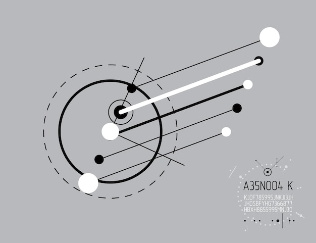 Futuristic abstract vector technology background. Mechanical engineering wallpaper. Art graphic illustration.