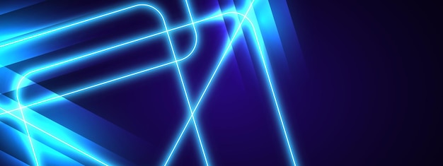 Futuristic background with glowing neon light