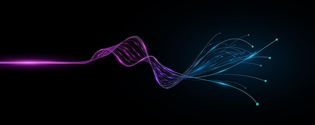 Futuristic background with glowing neural connectors analyze big data Neural network Vector illustration EPS 10